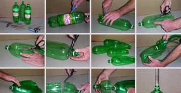 Клумбы из пластиковых бутылок: мастер-класс